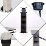 Torre Multiplug Retrátil com 3 Tomadas em Inox Escovado - KZI - Imagem 7