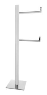 Papeleira de Chão Quadrada Dupla em Inox 304 - KZI