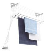 Varal Individual para Teto ou Parede com 5 Varetas em Alumínio - 120cm