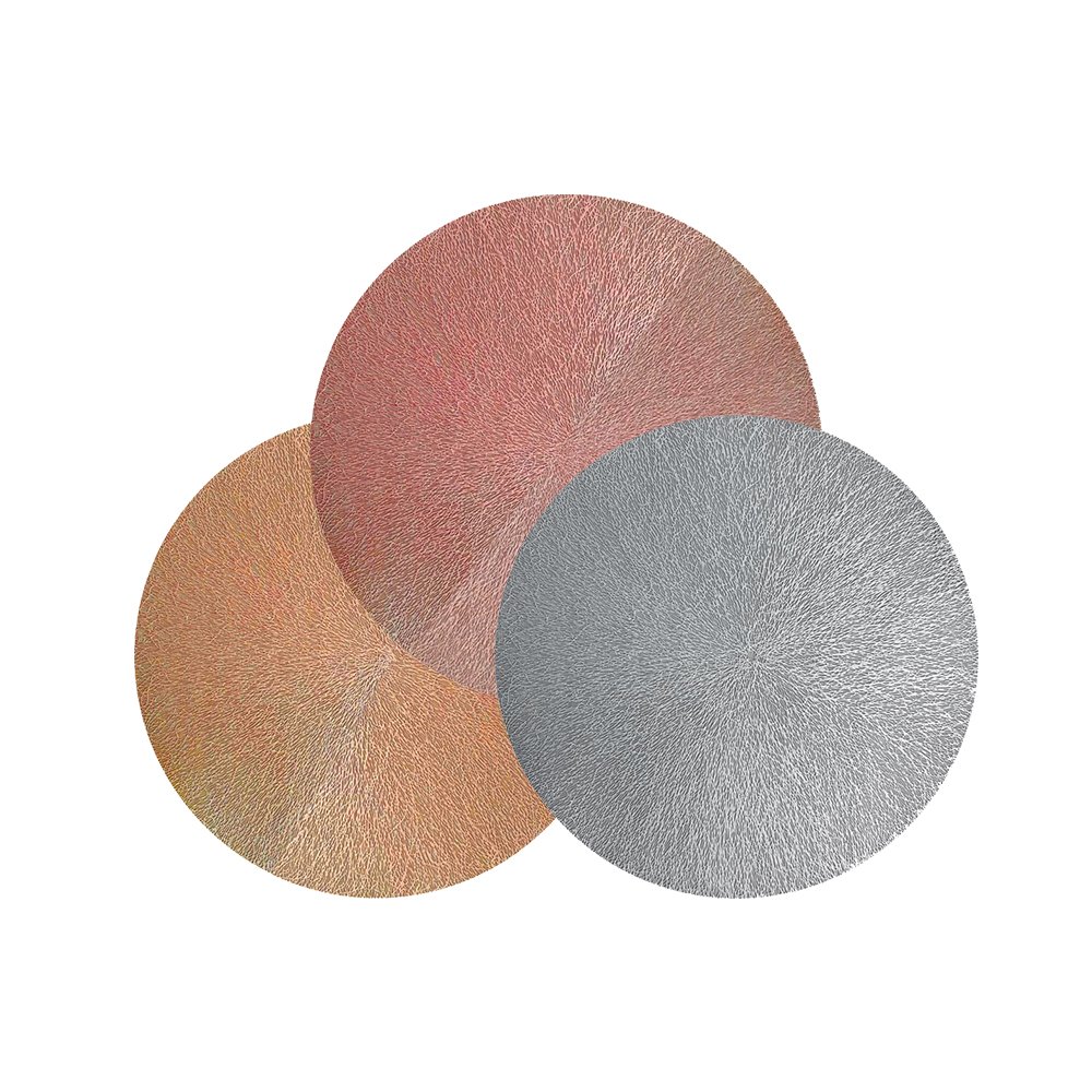 715105.jpg Kit 2 peças Jogo Americano Redondo Sousplat 38cm Luxo PVC Lavável - Imagem 1