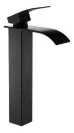 Torneira Banheiro Preta Lavabo Cascata Monocomando Bica Alta - Imagem 2