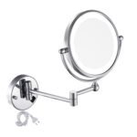 Espelho de Parede Articulado com Luz Redondo E6500 - Italyline