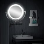 Espelho de Parede Articulado com Luz Redondo E6500 - Italyline - Imagem 2