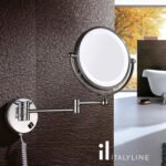 Espelho de Parede Articulado com Luz Redondo E6500 - Italyline - Imagem 3