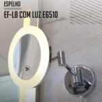 Espelho de Parede com Luz Redondo Cromado E6510 - Italyline - Imagem 3