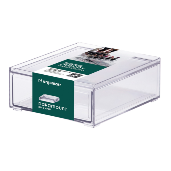 Caixa Organizadora Elegance Gaveta Cristal 1087 Paramount
