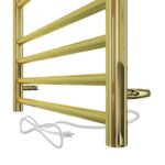 Toalheiro Termico Redondo Dourado Polido - Imagem 3