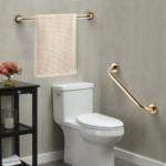 Barra de Apoio em Latão Dourado 45cm - Imagem 5