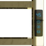 Toalheiro Termico Quadrado Dourado Polido Timer Direito ou Esquerdo - Imagem 3