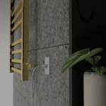 Toalheiro Termico Quadrado Dourado Polido Timer Direito ou Esquerdo - Imagem 20