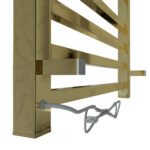 Toalheiro Termico Quadrado Dourado Polido Timer Direito ou Esquerdo - Imagem 15