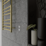 Toalheiro Termico Redondo Dourado Polido - Imagem 8