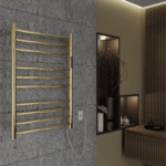 Toalheiro Termico Redondo Dourado Polido - Imagem 6