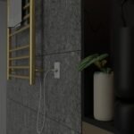 Toalheiro Termico Redondo Dourado Escovado - Imagem 8