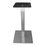 Base de mesa inox quadrada OR 2201 para tampos de até 100cm em fundo branco