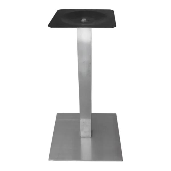 Base de mesa inox quadrada OR 2201 para tampos de até 100cm em fundo branco
