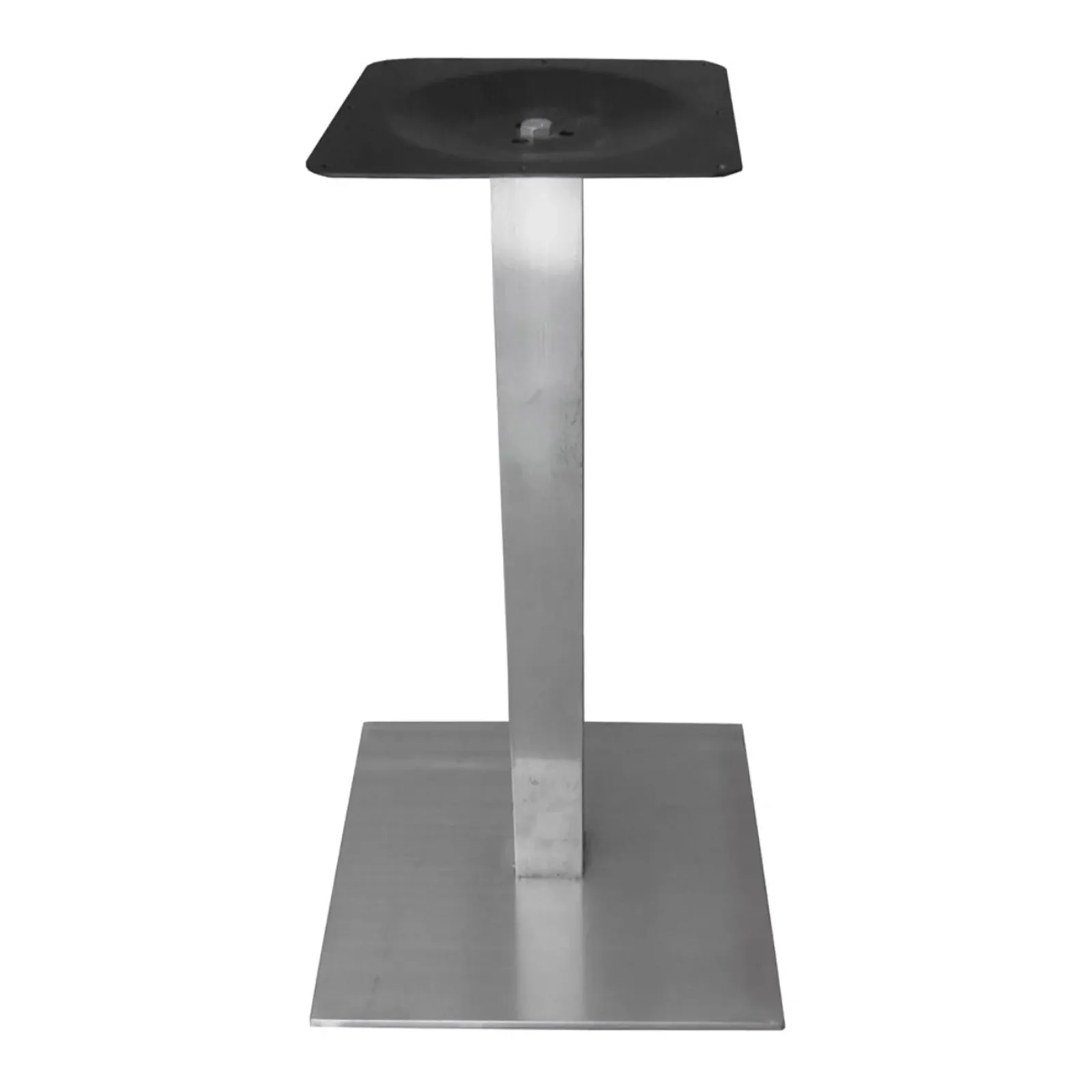 Base de mesa inox quadrada OR 2201 para tampos de até 100cm em fundo branco Base de mesa inox quadrada OR 2201 para tampos de até 100cm em fundo branco