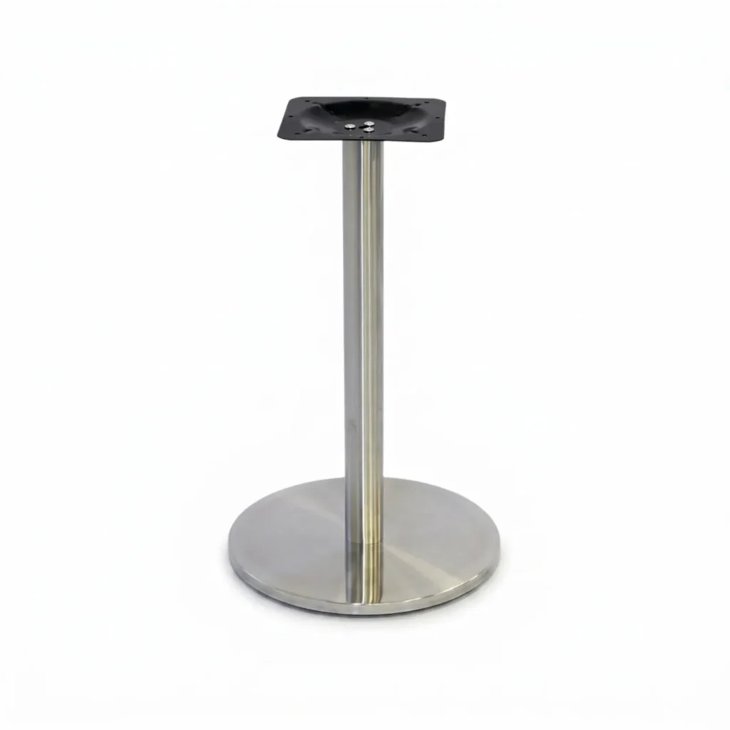Base de mesa inox redonda OR 2202 bistrô em fundo branco
