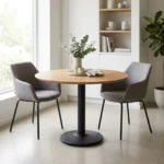 Base de Mesa Preta em Aço OR 2206 para Tampos até 100cm - Imagem 4