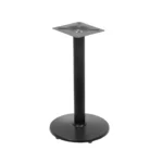 Base de mesa preta em aço OR 2206 para tampos de até 100cm em fundo branco