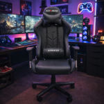 Cadeira Gamer KZI Ergonômica com Massageador Reclinável 180º Giratória Suporta 120kg - Imagem 2