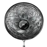 Close da grade, hélice e acabamento do ventilador WAP Flow Turbo de coluna