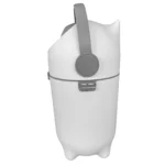 Lixeira mágica antiodor branca 10 litros Kazalinda para fraldas e pets em fundo branco vista lateral close