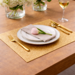 Kit 2 Peças Jogo Americano PVC Quadrado 38cm Kazalinda - Cores Metálicas - Imagem 4