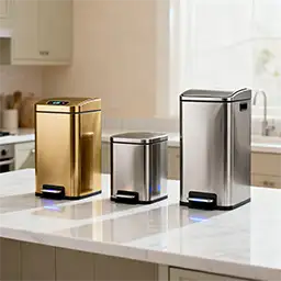 Subcategoria Automáticas dentro da Subcategoria Lixeiras para Acessórios de Cozinha