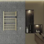 Toalheiro Térmico Quadrado Dourado Escovado Kazalinda Bivolt com Timer Touch - Imagem 6