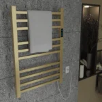 Toalheiro Térmico Quadrado Dourado Escovado Kazalinda Bivolt com Timer Touch - Imagem 8