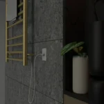 Toalheiro Térmico Redondo Dourado Escovado Kazalinda com Timer Digital Bivolt - Imagem 8