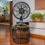 Ventilador WAP Flow Turbo 2 em 1 usado sobre mesa em ambiente moderno