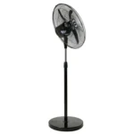 Ventilador de coluna WAP Rajada Pro 60 48cm 5 pás em fundo branco com vista lateral apontado cima lateral