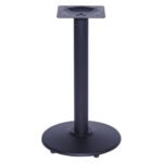 Base De Mesa Preta Em Aço Para Tampos De Até 100cm Or 2206