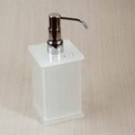 Saboneteira Líquida em Acrílico Com Strass Jateada Decor Acrílicos