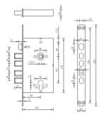 Fechadura de Embutir Alta Segurança Fortezza F-888R2 4 Pinos Quadrados Cromada Premium - Imagem 2
