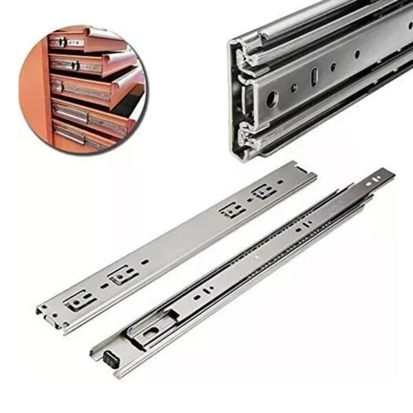 Corrediça Telescópica 350mm H45 Renna Par Trilho Gaveta 35kg Extração Total