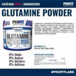 Profit Glutamina Powder 100% Pure 300g Refil - Sem sabor - Imagem 4