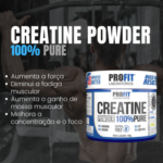 Creatina Pure 100% Pura Profit 150g Monohidratada Importada - Ganho de Força e Massa - Imagem 6