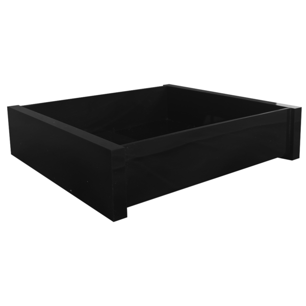 Bandeja Quadrada em Acrílico Decor SEM Strass Preta