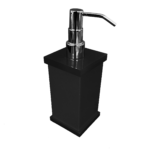 Saboneteira Líquida em Acrílico Decor SEM Strass Preta - Imagem 3