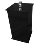 Lixeira Slim em Acrílico Decor SEM Strass Preta