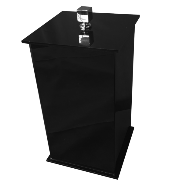 Lixeira Slim em Acrílico Decor SEM Strass Preta