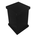 Porta Algodão ou Cotonetes em Acrílico Decor SEM Strass Preto