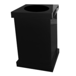 Pote Vazado em Acrílico Decor SEM Strass Preto