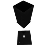 Lixeira Slim Cristal em Acrílico Com Strass Preta - Imagem 2