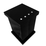 Porta Algodão ou Porta Cotonetes em Acrílico Com Strass Preto - Imagem 3