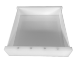 Bandeja Quadrada Em Acrílico Com Strass Branca