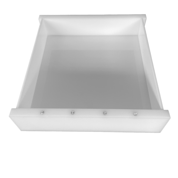 Bandeja Quadrada Em Acrílico Com Strass Branca